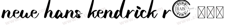 neue hans kendrick r字体转换